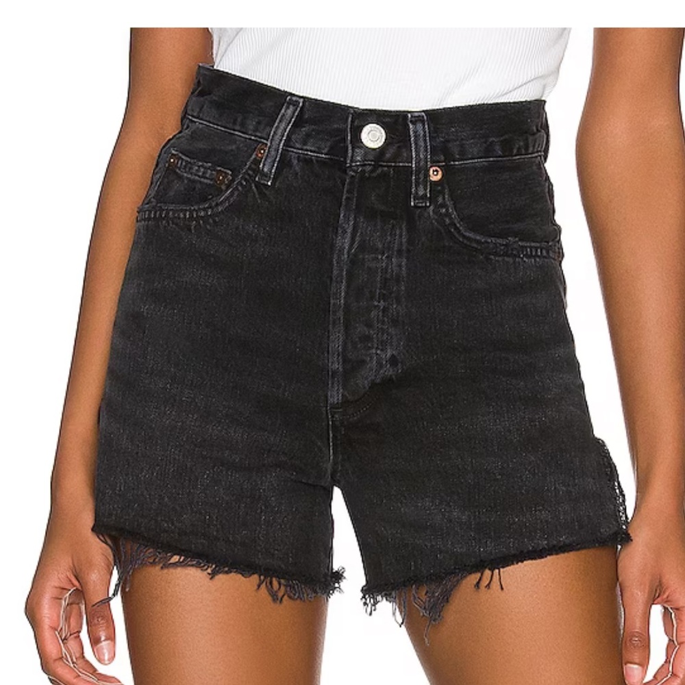 Agolde Dee Denim Shorts faded black size 27